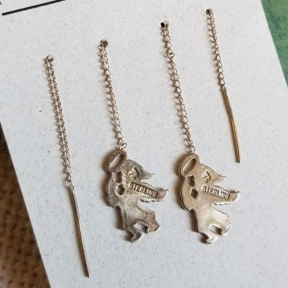 Sterling Silver Devilish Angel Threader Slider Earrings Custom Made LH2601 - Picture 4 of 4